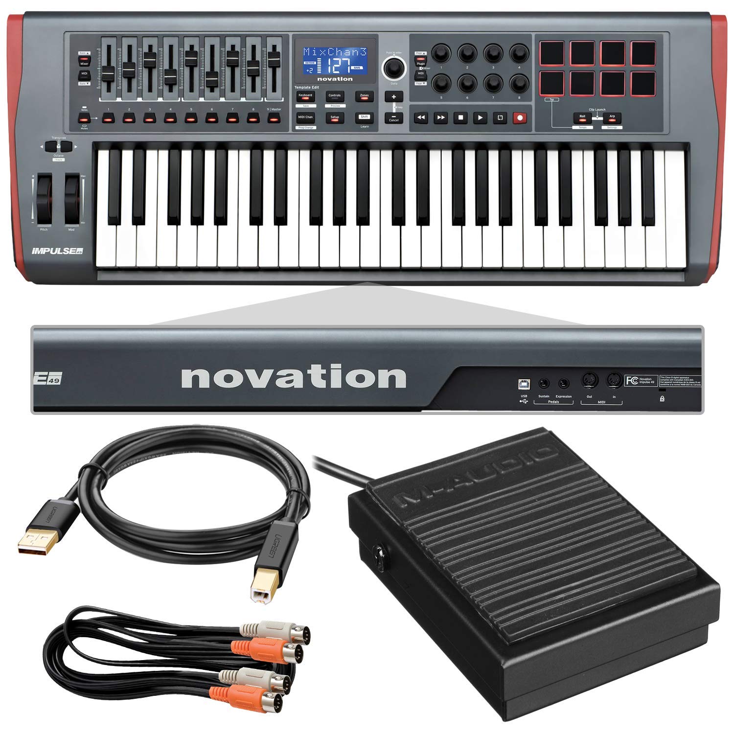 Novation Impulse 49 USB Midi Keyboard Controller with Sustain